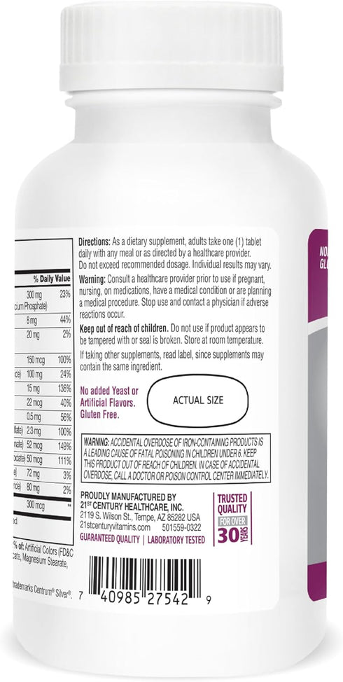 21st Century Sentry Senior Women 50 Plus Tablets, 100 Count (27542)...