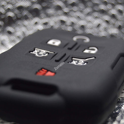 Silicone Remote Key Fob Cover Protector GMC Yukon and Chevrolet Suburban Tahoe 2015-2020 SUV with Turn-The-Key Ignition...