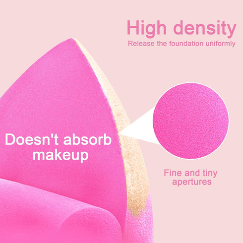 6 PCS Makeup Sponges Set, Makeup Sponges for Foundation, Latex Free Beauty Sponges, Flawless for Liquid, Cream and Powder, Pink...