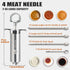 304-Stainless Steel Meat Injector Syringe Kit with 4 Marinade Needles for BBQ Grill Smoker, 2-oz Large Capacity, Both Paper User Manual and E-Book...