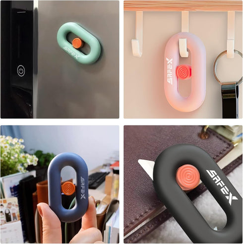 Box Cutter Retractable, Box Opener, Ceramic Box Cutter, Built-In Magnetic, Mini Box Cutter, Safety Box Cutter, Cute Box Cutter, Small Box Cutter F...