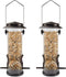 MIXXIDEA Wild Bird Feeders for Outdoors Hanging 2 Pack Stainless Steel Tube Bird Feeder Squirrel Proof, Finch Feeder for Garden Backyard Decoratio...