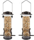 MIXXIDEA Wild Bird Feeders for Outdoors Hanging 2 Pack Stainless Steel Tube Bird Feeder Squirrel Proof, Finch Feeder for Garden Backyard Decoratio...