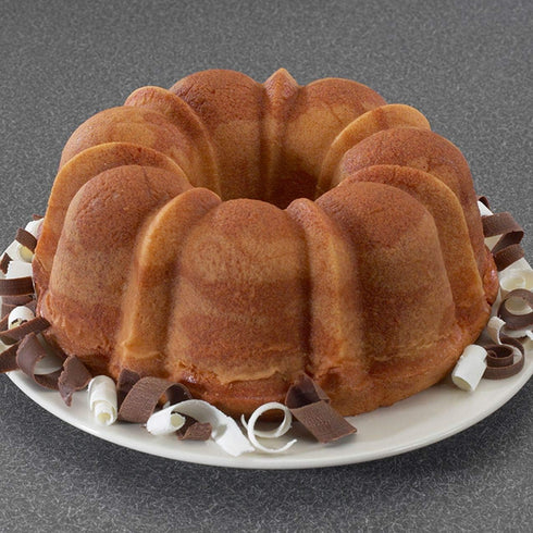 Nordicware 6-Cup Navy Blue Formed Bundt Pan, Lightweight...