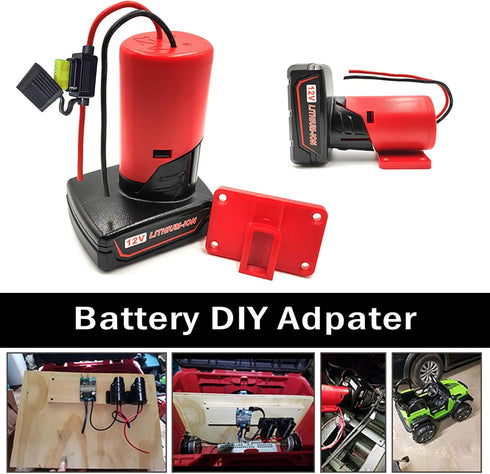 M12 Adapter with Fuse Battery Adapter for Milwaukee 12V M12 Battery Dock M12 Adapter Dock Power M12 Adapter 12V M12 Dock Power Connector 12 Gauge ...