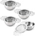 4 Set Tea Strainers with Drip Bowls, Loose Leaf Tea Strainers with Double Winged Handles Extra Fine Mesh Tea Infuser Brew Loose Leaf Tea, Spices, ...