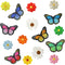Honbay 16PCS Cute Delicate Butterfly Daisy Flower Appliques Decorative Patches Embroidered DIY Sew on/Iron on Patches for Shirts, Coats, Jackets, ...