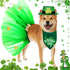 St Patrick's Day Dog Costume 3Pack Pet Clothe Leprechaun Top Hat Reversible Dog Bandana Dress for Meidum Dogs Cat Irish Festive Outfit Accessories...