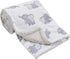Disney Dumbo White and Grey Super Soft Baby Blanket with Sherpa Back...