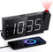 Mesqool Projection Alarm Clock with FM Radio,Large Number Display & Dimmer,USB Charger,Sleep Timer,Battery Backup,Dual Alarms,Clock Radio for Bedr...