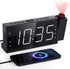 Mesqool Projection Alarm Clock with FM Radio,Large Number Display & Dimmer,USB Charger,Sleep Timer,Battery Backup,Dual Alarms,Clock Radio for Bedr...