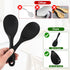 2 Pcs Rice Spoon Paddle Silicone Black Rice Spoon Rice Cooker Spoon Non Stick Heat Resistant Kitchen Works for Rice Mashed Potato Salads...