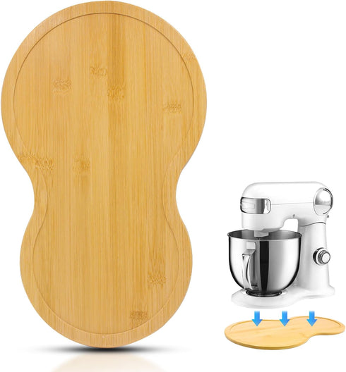 Bamboo Mixer Slider for Cuisinart Stand Mixer 5.5 Quart Mixing Bowl, mixer attachments sliding board for Cuisinart SM-50BC, Kitchen Countertop Sto...