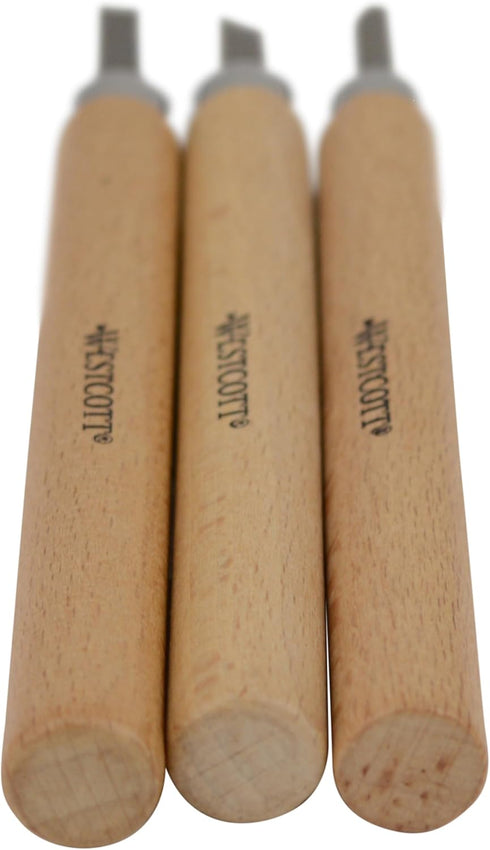 Westcott CarboTitanium Carving Tools for Wood Working, Soap Carving, Print Making, Clay Sculpture, 3-Piece Set...