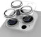 for iPhone 15 Pro/iPhone 15 Pro Max Glitter Camera Lens Protector, Clear Acrylic Plus Aluminium Alloy Ring 9H Tempered Glass Screen Camera Cover f...