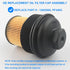 Oil Filter and Cap Assembly, Replace 12605565, PF458G Compatible with Buick Chevy GMC Polaris Ponitac Saturn - LaCrosse Regal Cavalier Cobalt Equi...