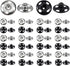 TOAOB 100 Sets Sew on Snap Buttons Brass Snaps Fasteners Press Studs Snap Kit for Sewing Clothing 12mm Black and Silver...