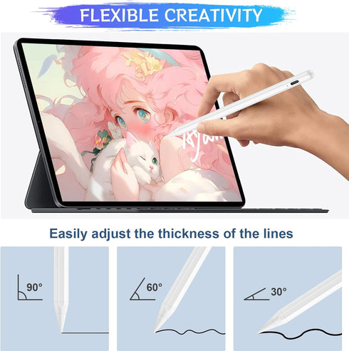 Stylus Pen for iPad 9th&10th Generation, 10Mins Fast Charge for Apple Pencil/iPad Pen, Compatible iPad 10th/9th/8th/7th/6th Generation, iPad Pro 1...