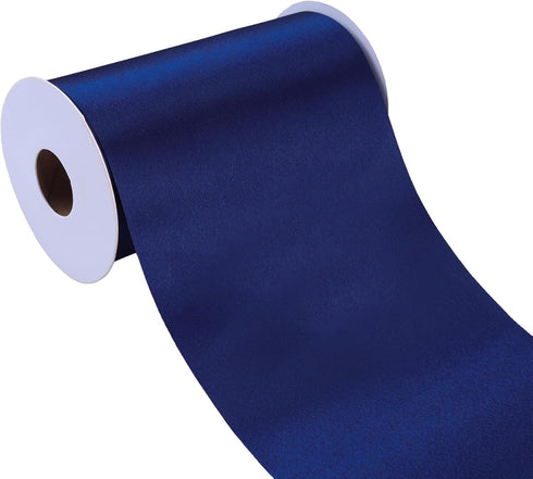 VATIN 4 Inch Wide Royal Blue Satin Solid Ribbon Large Ribbon for Grand Opening Ribbon Cutting Ceremony Kit Chairs Pageant Sashes Table Hair Car Bo...