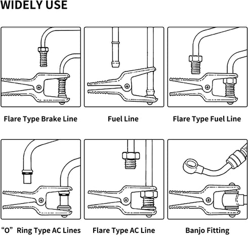 MuHize Fluid Line Stoppers - Upgraded Auto Fluid Stop Clamp Set(2024 New), Banjo Stopper, Universal Master Line Stopper Set for Brake Line, Fuel R...