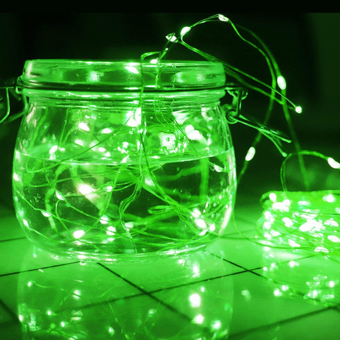 Green String Lights Christmas, 2 Pack 100LED Copper String Lights Battery Operated Fairy Lights Waterproof Twinkle Lights for Home, Garden, Outdoo...