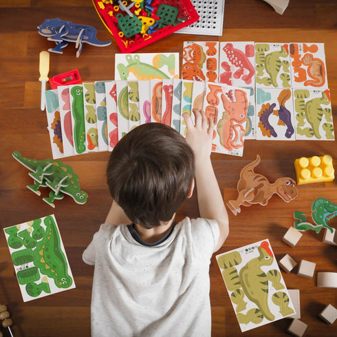 Educational 3D Cartoon Puzzles for Kids,25 Pcs 3D Dinosaur Animal Learning Educational Paper Puzzle Game for DIY Crafts Birthday Party Favor Gifts...