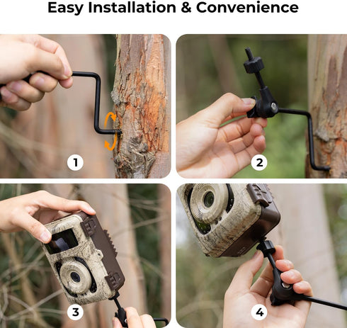 K&F Concept 2 Pack Trail Camera Holders, 360° Adjustable Game Camera Tree Mount...