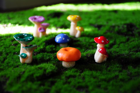 Mashrooms, 6 in one Set, Gardon Decor, Miniature Ornaments Kit for DIY Fairy Garden, Mini Landscape, Fairy Garden Accessories (6)...