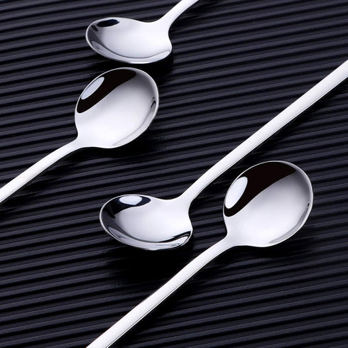 Stainless Steel 18/10 Demitass Espresso Teaspoons, Set of 8, Silver Espresso Spoons...