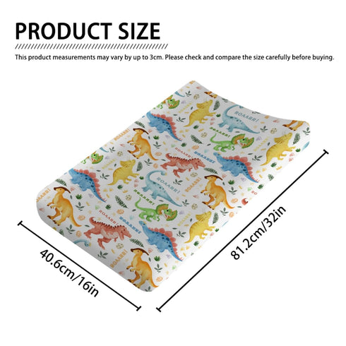 Dinosaurs Changing Pad Cover, Dinosaur Pattern Baby Diaper Changing Table Pad Cover, Unisex Dinosaur Diaper Changing Sheet for Baby Boy Girls, Din...