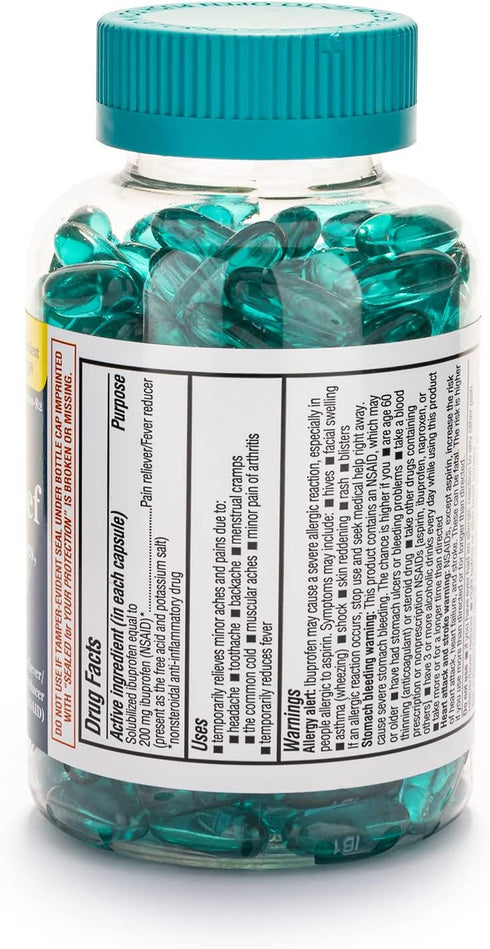 Ibuprofen 200 Mg Softgels, Pain Reliever/Fever Reducer (NSAID), 240 Count...