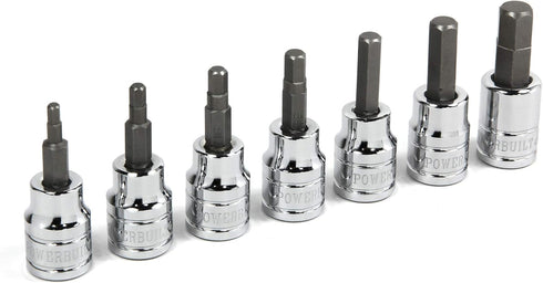 Alltrade 648661 3/8" Dr. SAE Hex Bit Socket Set, 7 Piece...