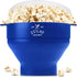 Zulay Kitchen Large Microwave Popcorn Maker - BPA-Free Silicone Popcorn Popper - Microwave Collapsible Bowl With Lid - Family Size Microwave Popco...