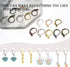 TOAOB 200pcs 8 Colors Leverback French Earring Hooks Brass Dangle Earwires 10x15mm Earring Parts Jewelry Making Findings...