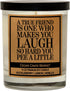 A True Friend – Funny Candles for Women, Thank You, Friendship, Best Friends Birthday Candle Gift, Fun Candles for Sister, Bestie, Funny Sayings...