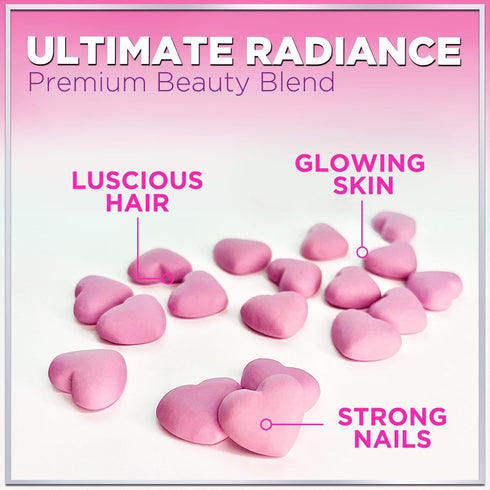 Hair Vitamins Gummy with Biotin 5000 mcg Vitamin E & C to Support Hair Growth, Non-GMO, for Thicker, Stronger & Beautiful Hair, Skin & Nails, Hair...