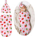 Swaddle Blanket Strawberry Baby Stuff Newborn Baby Swaddling Blanket Sleep Sack with Beanie Hat Sets for Boys Girls Infant and Baby Shower Unisex...