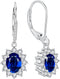 YFN Sterling Silver Created Oval Cut Birthstone Drop Dangle Women Leverback Earrings Gifts for Women Mom...