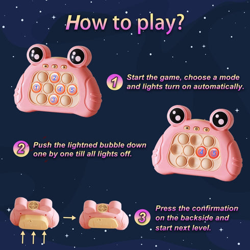 Quick Push Console with Instant Sound Feedback | Handheld Fast Speed Pushing Game | Pop The Target Interactive Educational Sensory Fidget Toy for ...
