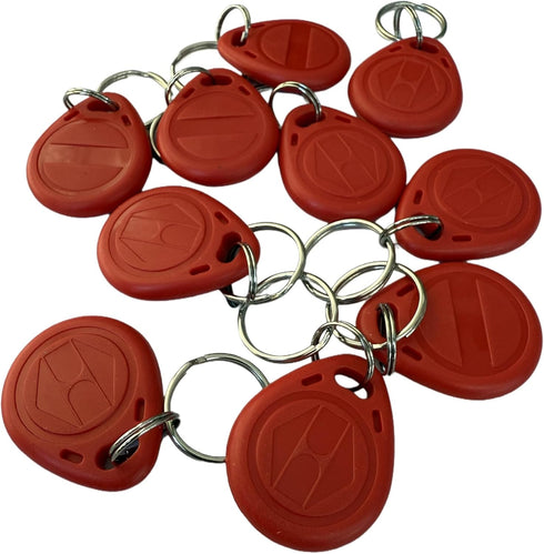 YARONGTECH-125khz rewritable T5577 Red RFID keyfobs tag for Hotel key-10pcs...