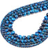 Bymitel 140pcs Crystal Beads Stone Gemstone Round Energy Healing Loose Beads with Stretch Cord for Jewelry Making Bracelets Anklets (Blue Zircon T...