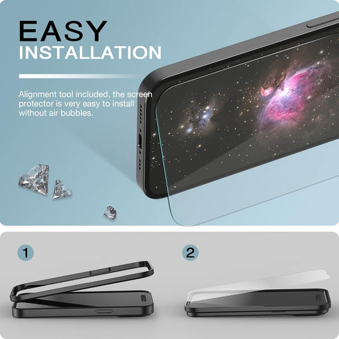 SURPHY 3 Pack Compatible with iPhone 14 Pro Screen Protector (6.1 inch 2022), HD Clear Tempered Glass Designed for iPhone 14 Pro (HD Clear)...