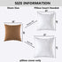 Kevin Textile Decorative Throw Cushion Covers Farmhouse Cushion Case Indoor Outdoor, Set of 2, 20 x 20 inches (50x50cm), Hazel Brown...