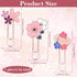 7 Pack Sakura Style Paperclips for Bookmarks, Cute Cherry Blossom Paper Clips for Office School File Planner Covers Supplies...