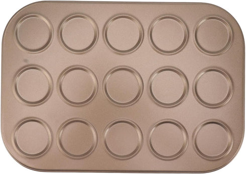 Pssopp Muffin Top Pan, Carbon Steel Muffin Baking Cupcake Tin Bakeware Accessories for Yorkshire Pudding Pies Cupcakes Muffin (15 Hole)...