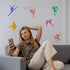 FINGERINSPIRE Gymnastics Painting Stencil 11.8x11.8 inch Plastic PET Painting Stencil 6 Styles Women Gymnastics Template Sports Stencil Large Draw...