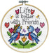 Design Works Crafts Hoop, Friends Counted Cross Stitch Kit...