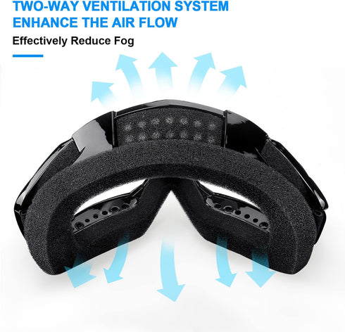 surpassme Motorcycle Goggles UV Protection Ridding Glasses for Motocross Dirt Bike...