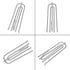 Stainless Steel Curtain Pleater Tape Hooks 75 Pack, Traverse Pleater 4 Prongs Curtain Pleat Hook Pinch Pleat Hook Clip (75)...