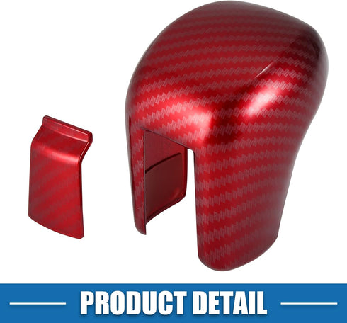 Gear Shift Knob Cover Automatic Transmission Lever Trim for Honda Civic 10th Gen 2016-2021 ABS Carbon Fiber Pattern Red...